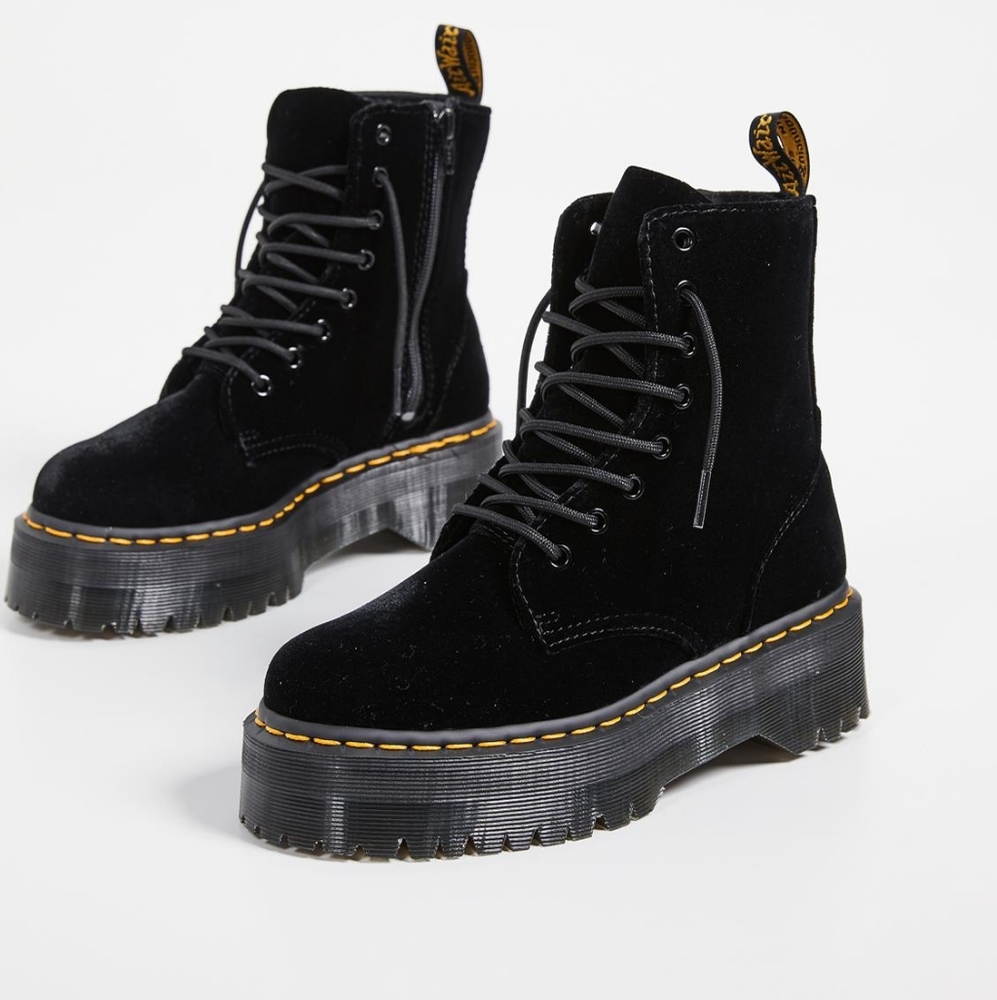 ISO Doc Martens Jadon velvet platform boots